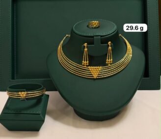 Elegant Gold Multi-Strand Necklace & Jewelry Set